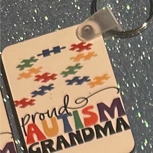 Proud Autism Grandma Keychain